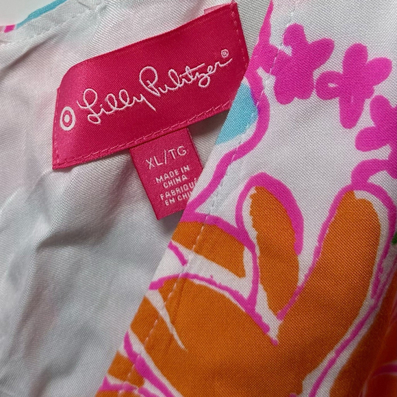 Lilly Pulitzer Target XL Nosey Posie Sleeveless Top Floral Zip Back Cruise Wear - Picture 3 of 6